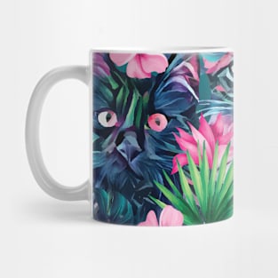 Summer floral cats Mug